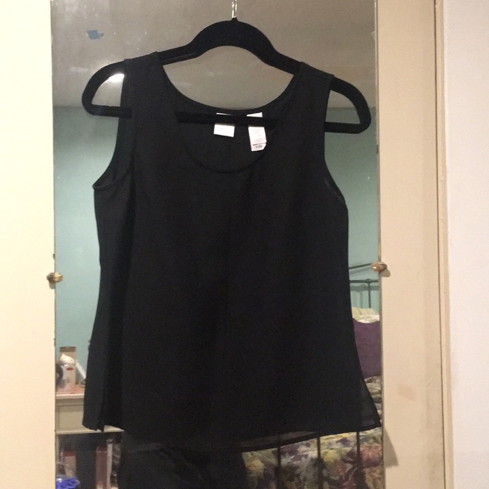 Sheer black top